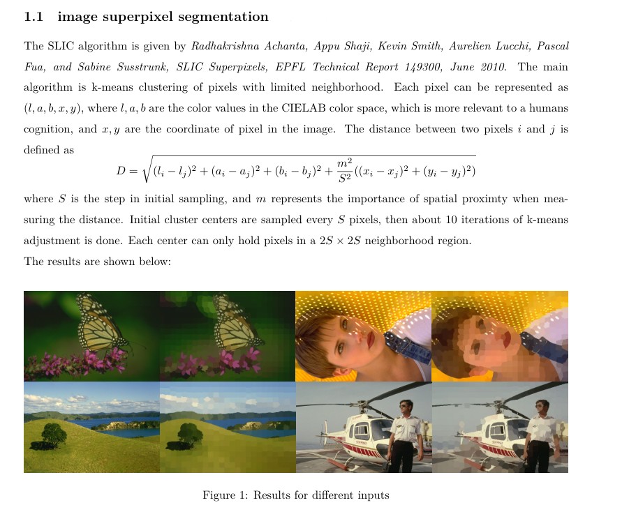Image Superpixel Segmentation